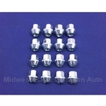 Lug Nut SET 16x - Open Ended Tall Head 17mm, M12x1.25 - NEW