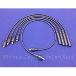 Spark Plug Wire Set - PREMIUM Black (Fiat 850) - NEW
