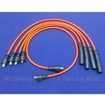 Spark Plug Wire Set - PREMIUM Red (Lancia Beta Series 1981-82) - NEW