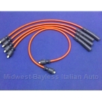 Spark Plug Wire Set SOHC - PREMIUM Red (Fiat 128, Yugo, Strada/Ritmo + X1/9) - NEW