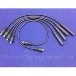 Spark Plug Wire Set SOHC - Black (Fiat 128, Yugo, Strada/Ritmo + X1/9) - NEW