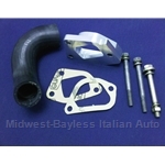 TIPO - Thermostat Adapter and Bypass Hose KIT for "TIPO" Big Valve 14-Bolt (Fiat X1/9, 128, Other) - NEW