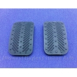 Brake or Clutch Pedal Pad SET 2x (Fiat Bertone X1/9, 850 Spider/Coupe All) - NEW