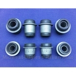 Control Arm Bushing KIT 8x - Front Lower + Upper (Fiat 124 Spider, Coupe, Sedan All) - NEW