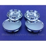 Alloy Wheel Center Cap SET 4x Chromed 56mm (Fiat Pininfarina 124, Fiat Bertone X1/9 ) - NEW