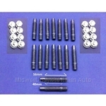 Lug Stud and Nut KIT (16x) 56mm 12x1.25 - NEW