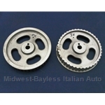Camshaft Pulley DOHC PAIR  / Intake + Exhaust / Auxiliary Shaft - Steel Light w/Lip (Fiat 124, 131, Lancia to 7/1979) - U8