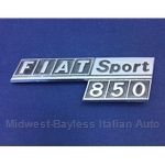 Badge Emblem "Fiat Sport 850" (Fiat 850 Coupe 1970-73) - U7.5