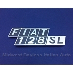 Badge Emblem "Fiat 128 SL" (Fiat 128 SL Coupe 1972-75) - OE BLEM