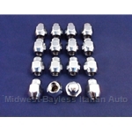 Lug Nut SET 16x - Closed End "Acorn Style" 21mm 12x1.5 (Fiat Abarth 124 Spider 2017-20) - NEW