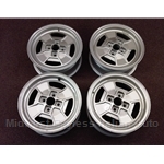 Alloy Wheels SET 4x Cromodora CD-19 "Iron Cross" 14x5.5 (Fiat Pininfarina 124 Spider 1982 + All + Other FIAT) - OE NOS