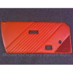 Door Panel LEFT (Fiat Bertone X1/9 1979-84 + 1985-88) Red Leather - OE NOS