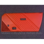 Door Panel RIGHT (Fiat Bertone X1/9 1979-84 + 1985-88) Red Leather - OE NOS