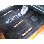 Carpet - Black PLUSH (Fiat Bertone X1/9 All) - NEW