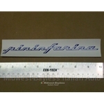 Restoration Decal - "pininfarina" Script Decal (Fiat 124 Spider, Cabriolet) - 8" x 1 1/2" (Pininfarina 124 Spider)