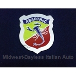 "ABARTH & C." shield crest Decal - 1 1/4" x 1 1/4" gray trim