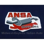 "ANSA mufflers" Vintage Decal (Fiat 124 Spider Pininfarina Bertone X19 128 850 131 Lancia Beta)