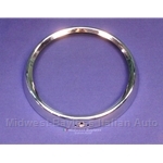 Headlight Trim Ring Left / Right  Outer Chrome (Fiat Pininfarina 124 Spider 1970-85) - OE NOS