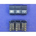 Headlight Switch SET 3-Way Triple Switch (Fiat 850 Coupe, OTAS, 124 Sedan) - OE NOS