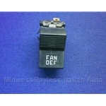 Heater Blower Fan Switch "FAN / DEF" (Fiat X1/9 1973-78, 128, 124 Sedan) - U8