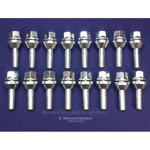 16 Wobbly Wheel Bolts 12x1.25 – PCD Correction For Fiat Stilo – Titan UK
