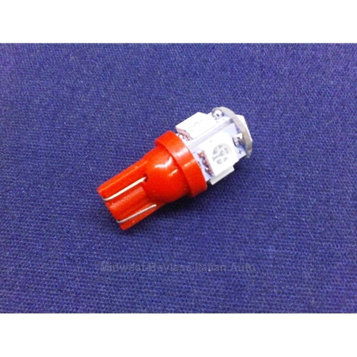 LANCIA BETA Light Bulb 12v / 5w - L.E.D. LED - 194 Red - Rear Marker Light  (Fiat Lancia) - NEW