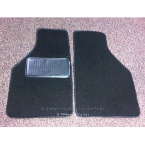 Fiat X19 Floor Mat Pair Black Plush Fiat Bertone X19 All New