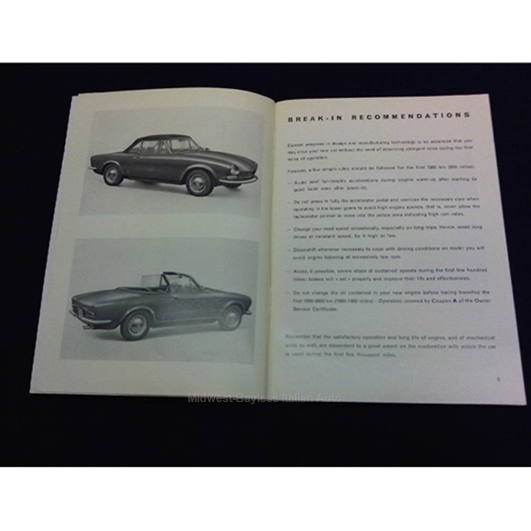 Fiat 124 Sport Spider AC Bedienungsanleitung Betriebsanleitung Handbuch Manual 