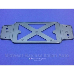 License Plate Frame Black Plastic (Fiat 850 Spider, 124 Coupe, 128) - OE NOS