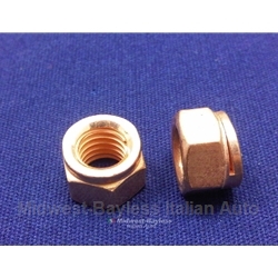 Manifold Nut M8 - Copper Locking 12mm HEX (Fiat Lancia All) - NEW