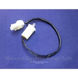     Marker Light Bulb Holder Pigtail Harness - Rear 2-Wire (Fiat Pininfarina 124, 131 1979-On) - OE NOS