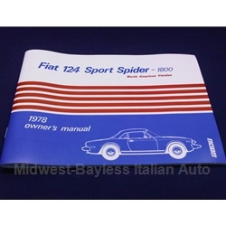      Owners Manual (Fiat 124 Spider 1978) - NEW