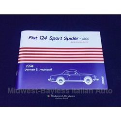 Fiat 124 S-C Owners Manual (Fiat 124 Spider 1974) - NEW