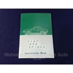      Owners Manual (Fiat 850 Spider 1967 + 1968) - NEW