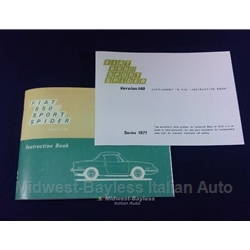Owners Manual (Fiat 850 Spider 1971) - NEW