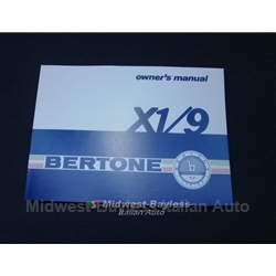      Owners Manual (Bertone X1/9 1983-84 North America w/FI) - NEW