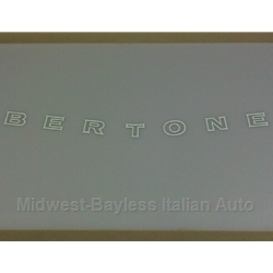   "BERTONE" Nose Decal - 3' long (Fiat Bertone X19) - NEW