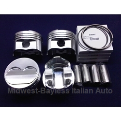  Piston Set 87.0mm SOHC - Forged 10.0 - 11:1 w/Rings (Fiat Bertone X1/9, 128, Yugo) - NEW