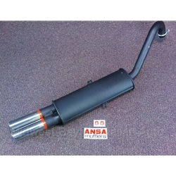 Exhaust Muffler ANSA w/Dual Chrome Tips (Fiat Pininfarina 124 Spider ...