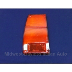 Tail Light Lens Left Red (Fiat 128 SL Coupe All) - OE NOS