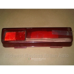 Tail Light Lens Right Lower Red Stars (Fiat 124 Coupe 1970-72) - OE NOS