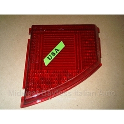 Tail Light Lens Right Red Outer (Fiat 124 Coupe 1973-75) - OE NOS