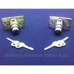 Tailgate Lock and Pushbutton With Keys (Fiat 124 Wagon 128 Wagon) - OE NOS