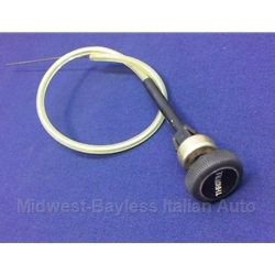 Hand Throttle Cable Assembly 18" (Fiat 128 Sedan, Wagon, SL, 3P All) - OE NOS