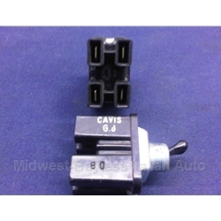 Toggle Switch 4-Pin / 2-Position - Hazard, Wiper (Fiat 850, 600, 500) - OE NOS