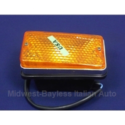 Turn Signal Assembly Front - Left or Right (Fiat 128 Sed/Wgn 1970-72, 124 Coupe, 850 Cpe/Sed) - OE NOS