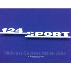  Badge Emblem "124 Sport" (Fiat 124 Spider 1968-73) - NEW