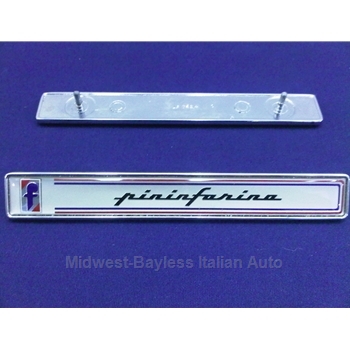      Badge Emblem "f Pininfarina" (Pininfarina 124 Spider 1983-85) - OE NOS