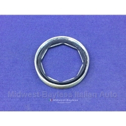  Wheel Bearing Retainer Ring - Front/Rear 45mm HEX (Fiat X1/9 4-Spd, 128, Yugo, Lancia Scorpion Front) - LATE-STYLE