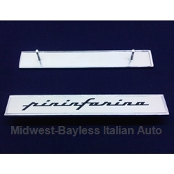 Badge Emblem "Pininfarina" - Thick Script - Side Quarter Panel (Pininfarina 124 Spider) - OE